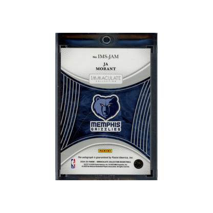 Ja Morant 2024-25 Panini Immaculate Basketball Signatures Auto Green /5
