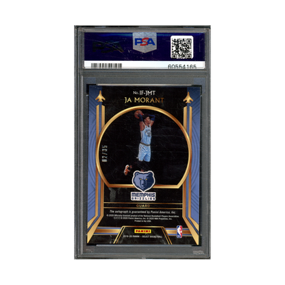 Ja Morant 2019 Panini Select Basketball In Flight Neon Orange Pulsar Rookie Auto /35 PSA 9