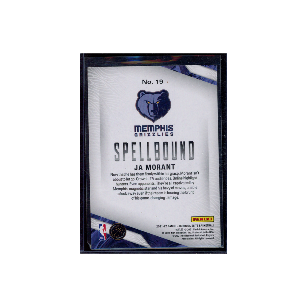 Ja Morant 2021-22 Panini Donruss Elite Basketball Spellbound T #19