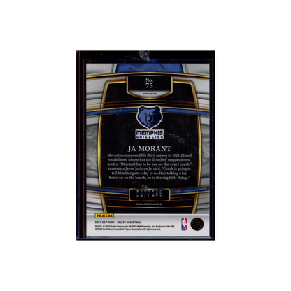 Ja Morant 2021-22 Panini Select Basketball Light Blue /299