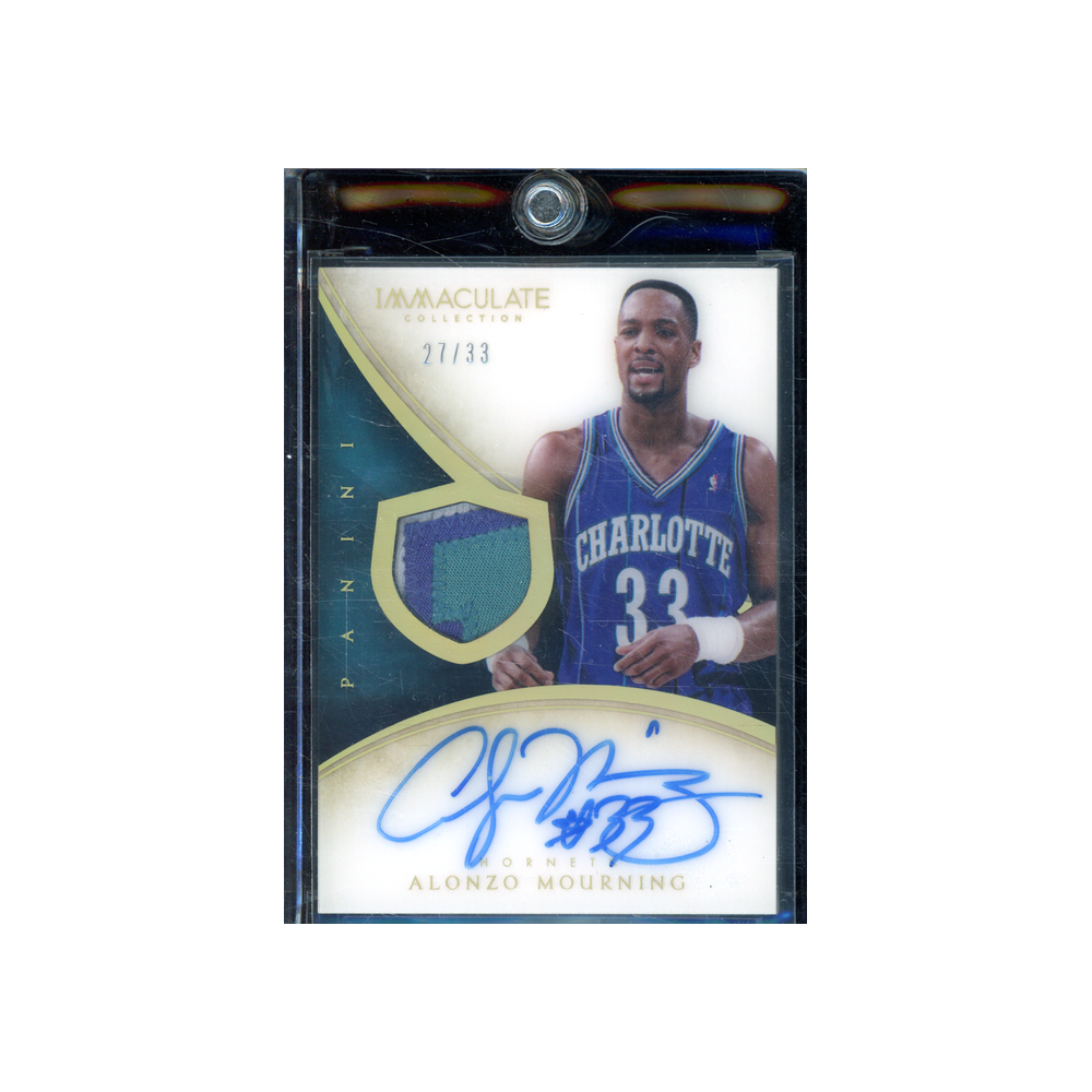 Alonzo Mourning 2013-14 Panini Immaculate Collection Basketball Patch Auto /33