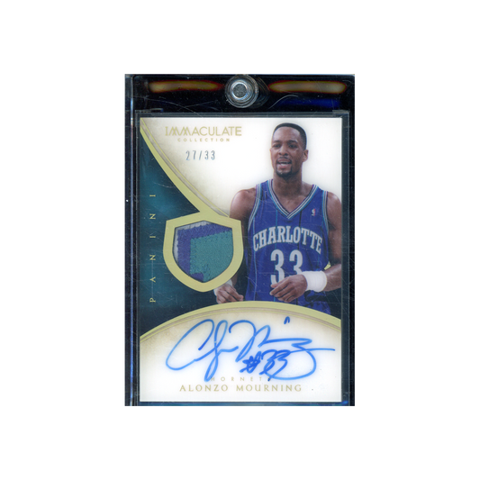 Alonzo Mourning 2013-14 Panini Immaculate Collection Basketball Patch Auto /33