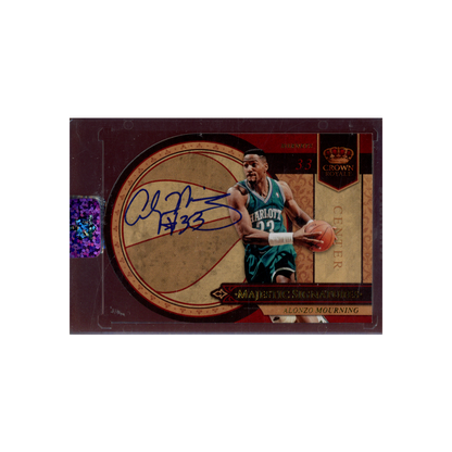 Alonzo Mourning 2010 Panini Crown Royale Majestic Signatures Auto /99