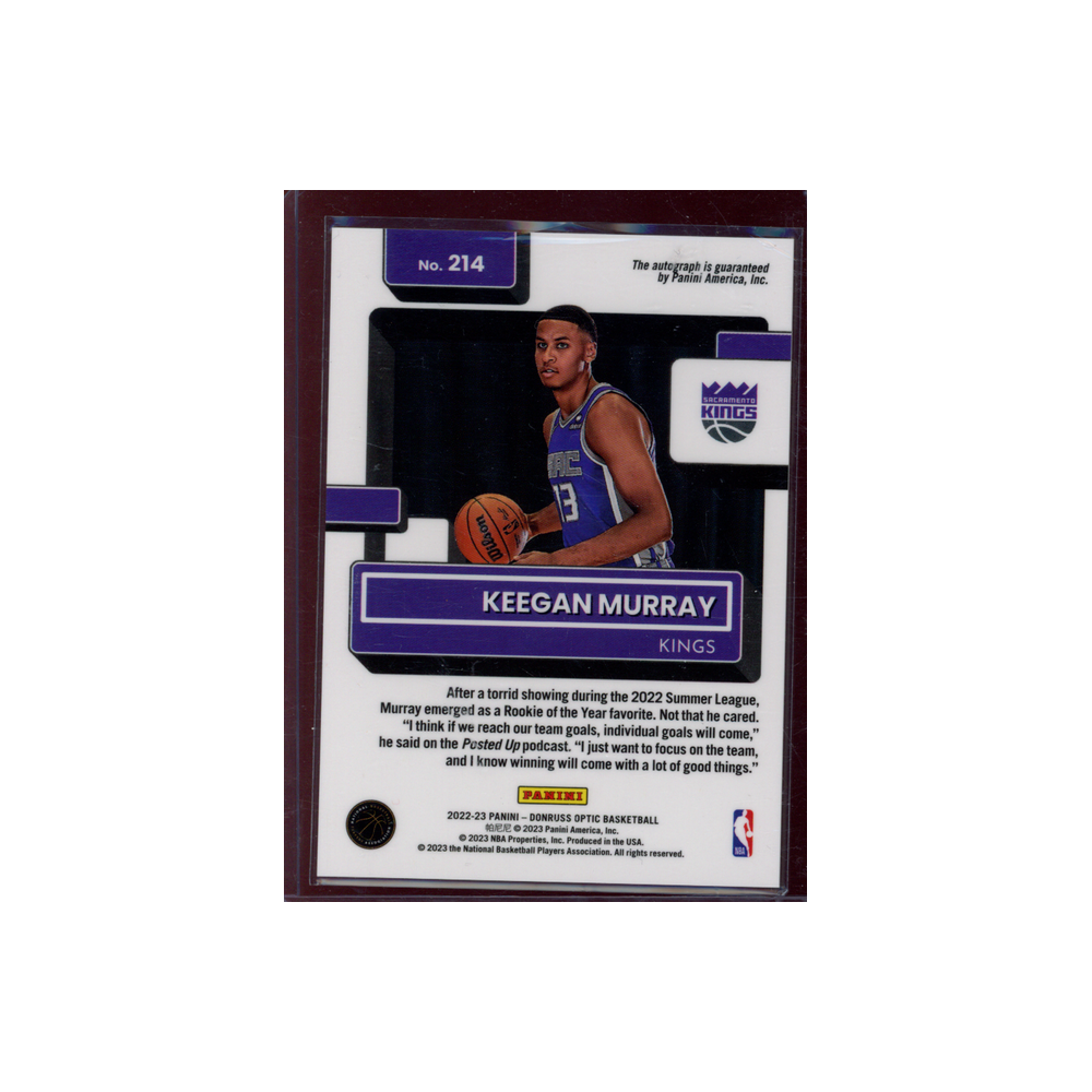 Keegan Murray 2022-23 Panini Donruss Optic Basketball Rated Rookie Auto