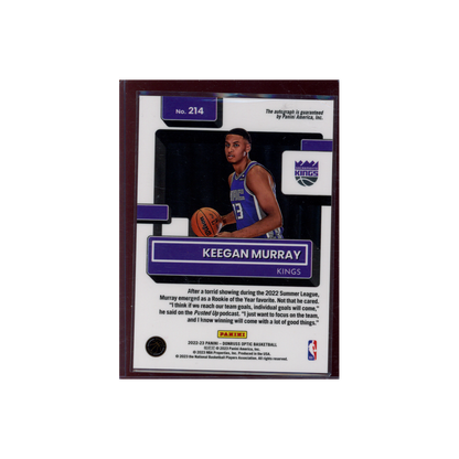 Keegan Murray 2022-23 Panini Donruss Optic Basketball Rated Rookie Auto