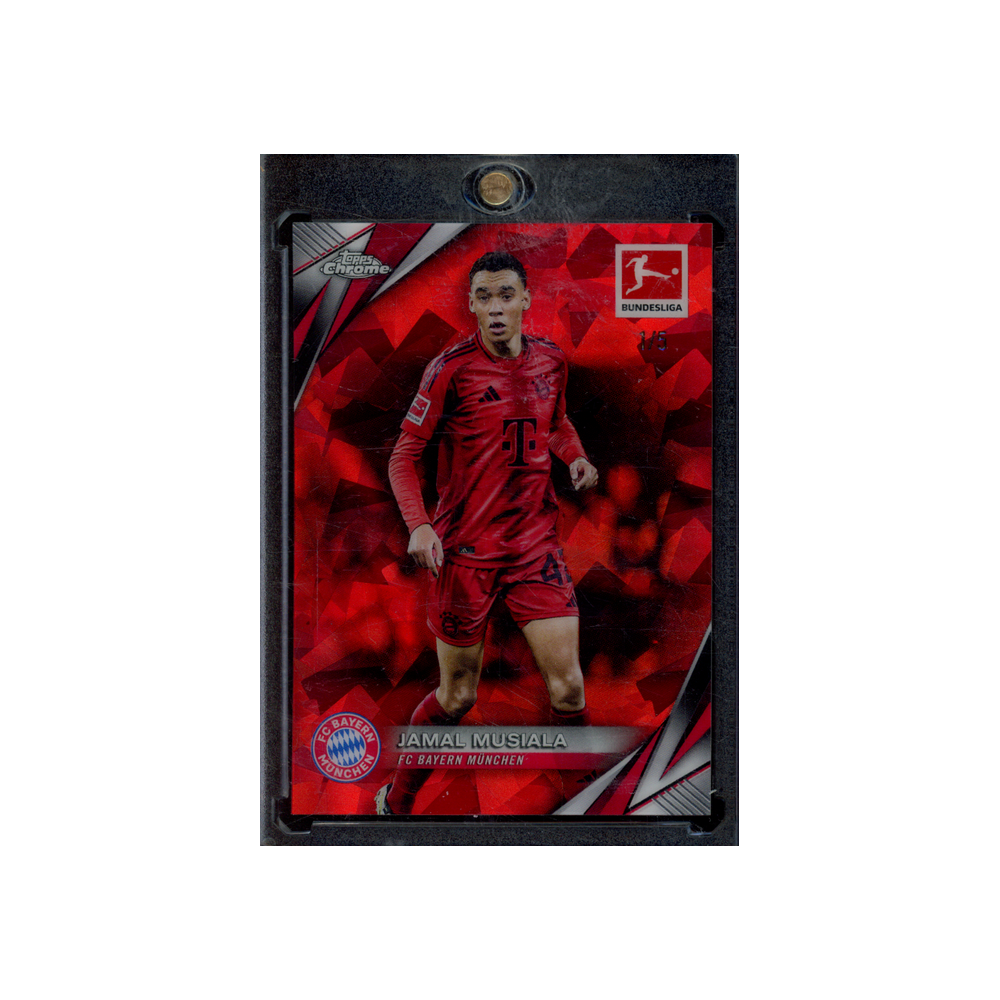 Jamal Musiala 2025 Topps Chrome Bundesliga Sapphire Red /5