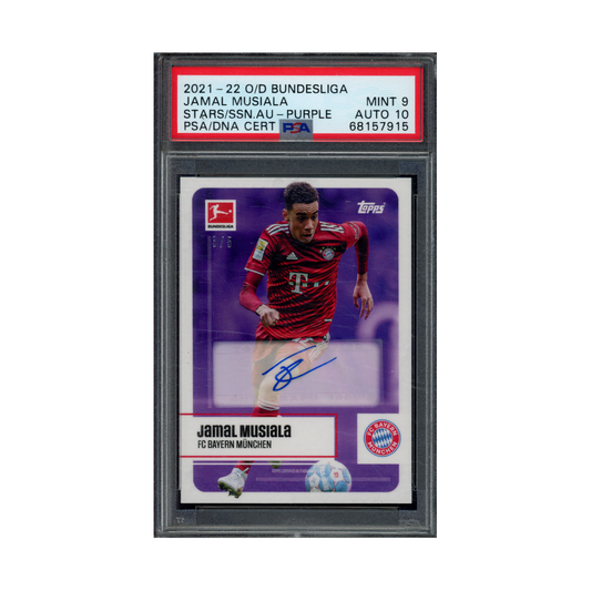 Jamal Musiala 2021-22 Bundesliga Stars of the Season Auto Purple /5 PSA 9/10