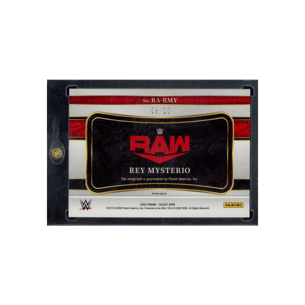 Rey Mysterio 2022 Panini Select WWE Ringside Action Signatures Auto Gold /10