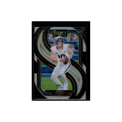 Bo Nix 2024 Panini Select Football Die-Cut Silver Prizm Rookie