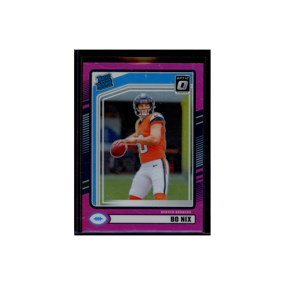 Bo Nix 2024 Panini Donruss Optic Football Rated Rookie Pink