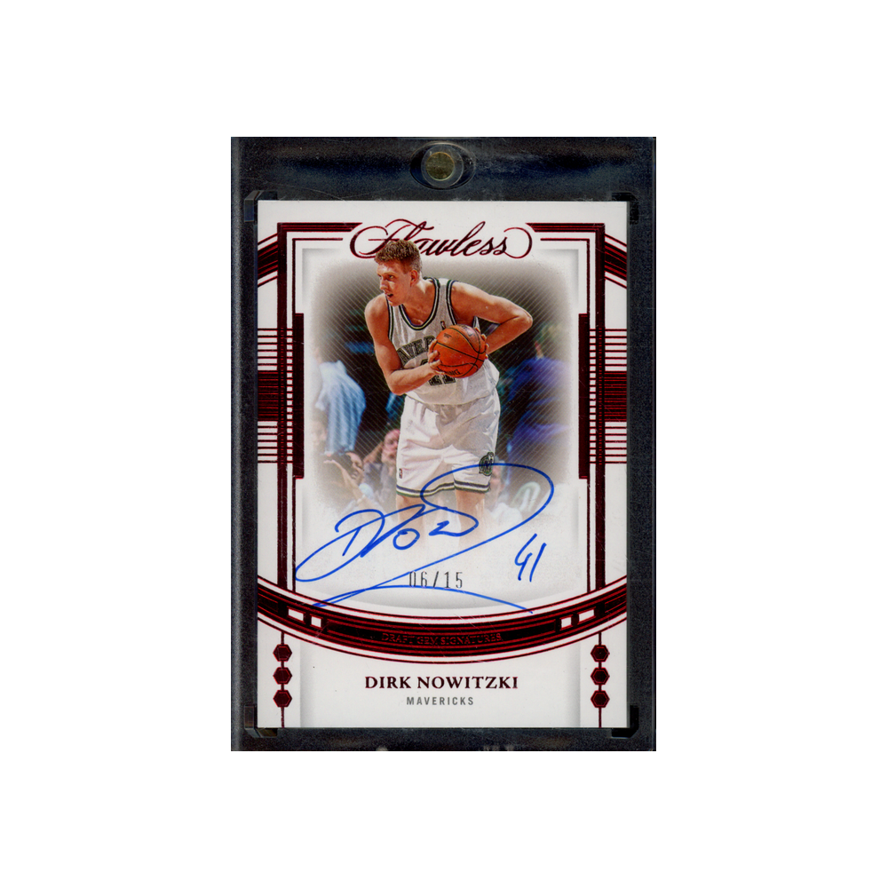 Dirk Nowitzki 2022-23 Panini Flawless Basketball Auto Ruby /15
