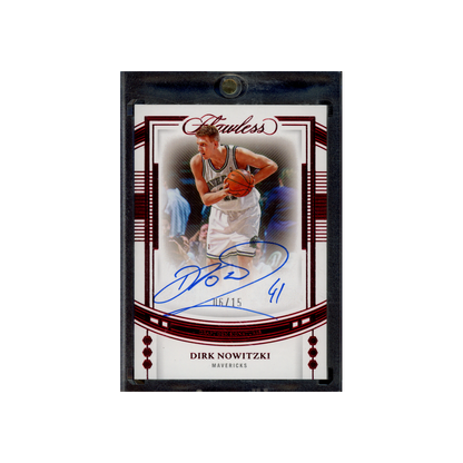 Dirk Nowitzki 2022-23 Panini Flawless Basketball Auto Ruby /15
