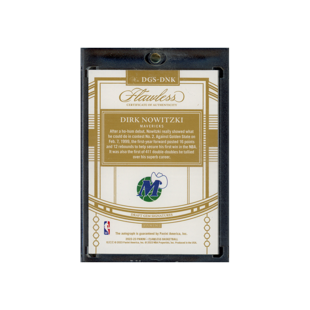 Dirk Nowitzki 2022-23 Panini Flawless Basketball Auto Ruby /15
