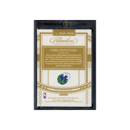 Dirk Nowitzki 2022-23 Panini Flawless Basketball Auto Ruby /15