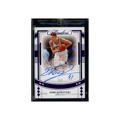Dirk Nowitzki 2022-23 Panini Flawless Basketball Auto Purple /3