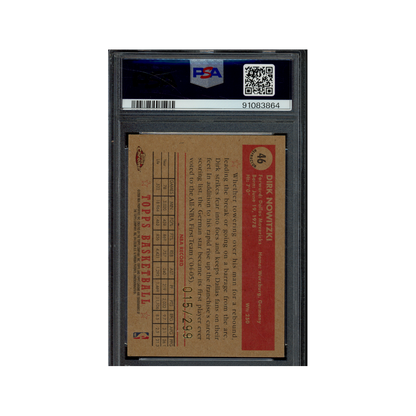 Dirk Nowitzki 2005 Topps 1952 Style Chrome Refractor /299 PSA 9