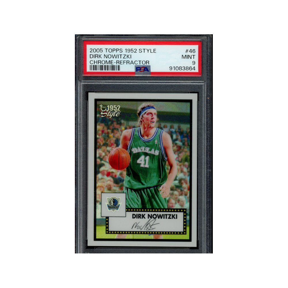 Dirk Nowitzki 2005 Topps 1952 Style Chrome Refractor /299 PSA 9
