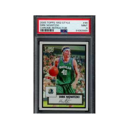 Dirk Nowitzki 2005 Topps 1952 Style Chrome Refractor /299 PSA 9