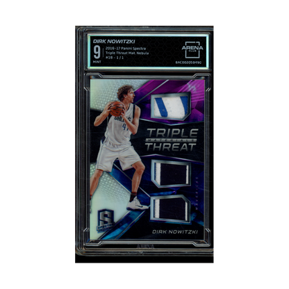 Dirk Nowitzki 2016-17 Panini Spectra Basketball Triple Threat Materials Nebula 1/1 Arena Club 9