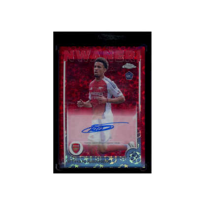 Ethan Nwaneri 2024-25 Topps Chrome Rookie Auto Red Ball Refractor /5