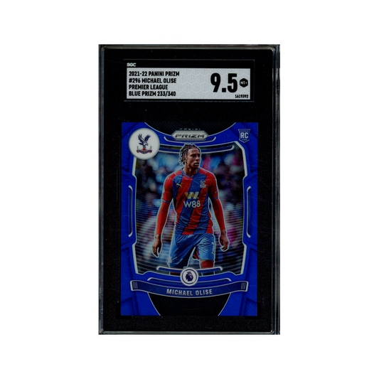 Michael Olise 2021-22 Panini Prizm Soccer PL Blue Prizm Rookie /340 SGC 9.5