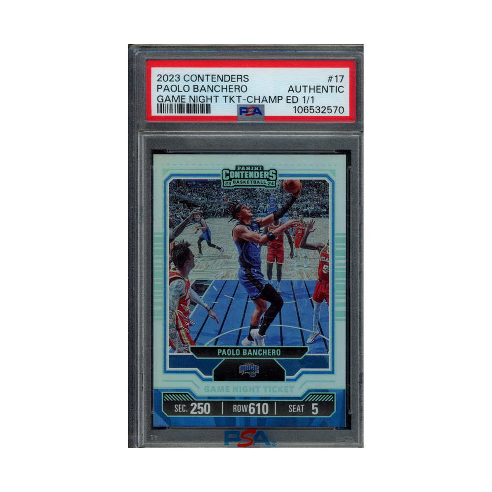 Paolo Banchero 2023 Panini Contenders Basketball Game Night Ticket Championship Edition 1/1 PSA