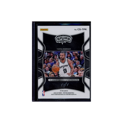 Tony Parker 2023-24 Panini Spectra Basketball Catalysts Auto Black 1/1