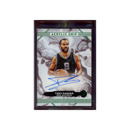 Tony Parker 2024 Topps Acrylic Drip Auto Green /10