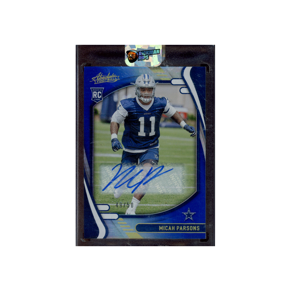 Micah Parsons 2021 Panini Absolute Football Rookie Auto Blue /50