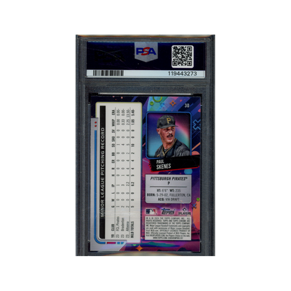 Paul Skenes 2024 Topps Chrome Cosmic Rookie PSA 8