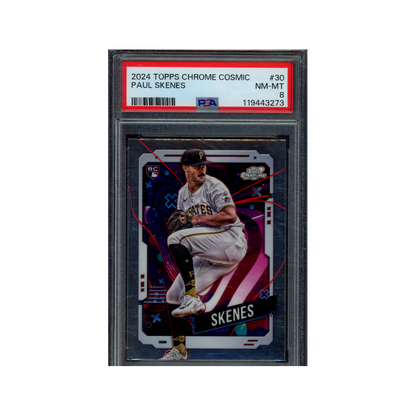 Paul Skenes 2024 Topps Chrome Cosmic Rookie PSA 8