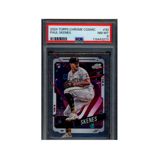 Paul Skenes 2024 Topps Chrome Cosmic Rookie PSA 8