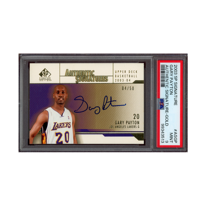 Gary Payton 2023 SP Signatures Authentic Signature Gold /50 PSA 9