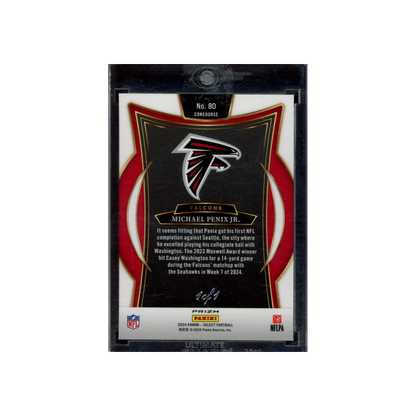 Michael Penix Jr 2024 Panini Select Football Dragon Scale Rookie Black 1/1