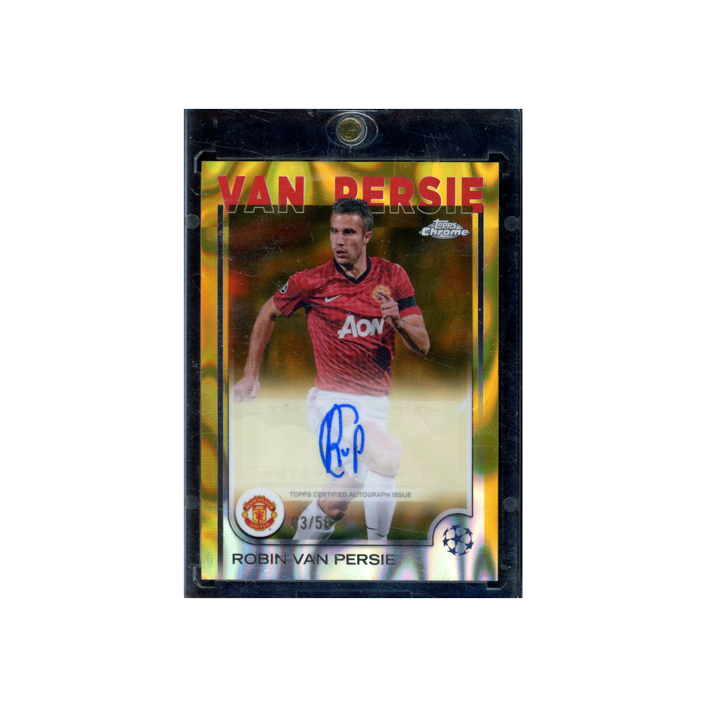 Robin van Persie 2025 Topps Chrome Auto Gold Refractor /50