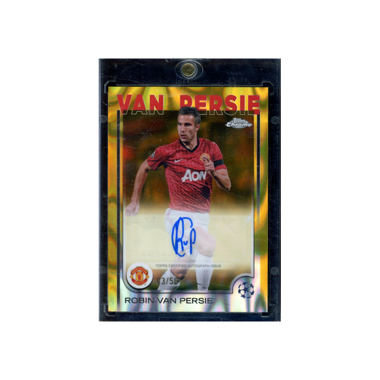 Robin van Persie 2025 Topps Chrome Auto Gold Refractor /50