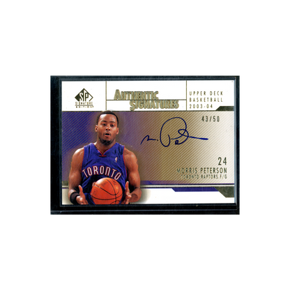 Morris Peterson 2004 Upper Deck Authentic Signatures Auto Gold /50