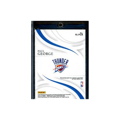 Paul George 2018-19 Panini Immaculate Collection Basketball Patch Auto /13
