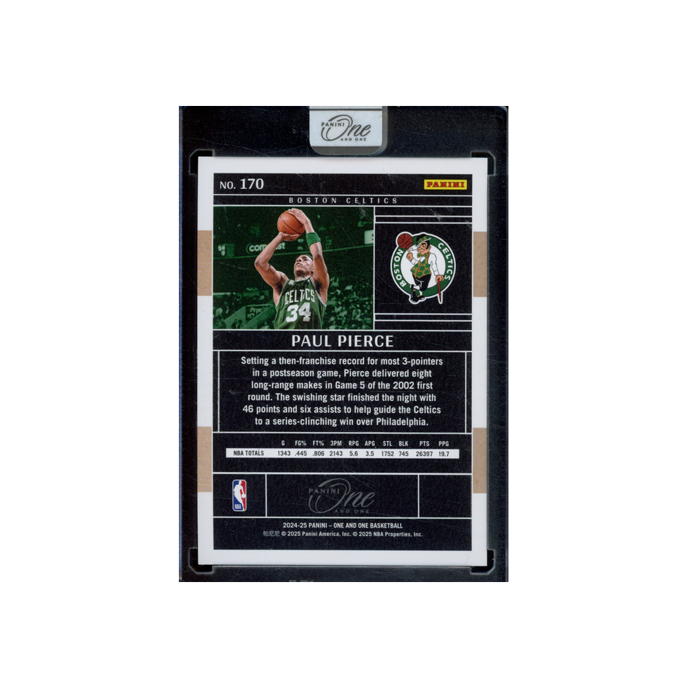 Paul Pierce 2024-25 Panini One and One Basketball Silver /75