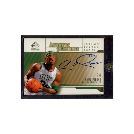Paul Pierce 2003-04 Upper Deck SP Authentic Authentic Signatures Auto Gold /50