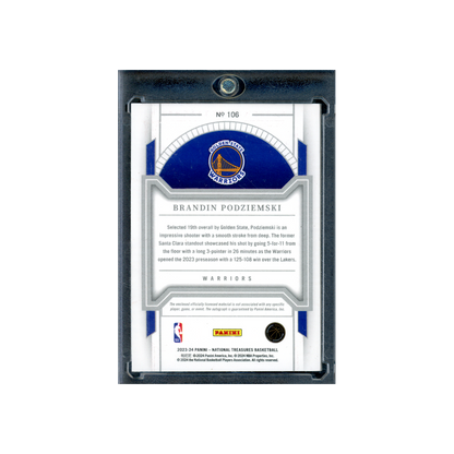 Brandin Podziemski 2023-24 Panini National Treasures Basketball RPA Orange /75