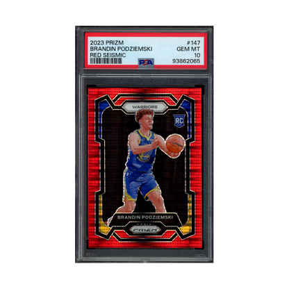 Brandin Podziemski 2023 Panini Prizm Basketball Red Seismic Prizm Rookie /299