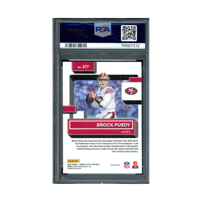 Brock Purdy 2022 Panini Donruss Optic Football Rated Rookie Holo PSA 10