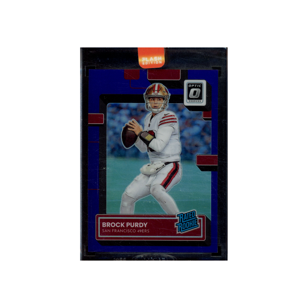 Brock Purdy 2022 Panini Donruss Optic Football Rated Rookie Purple /50