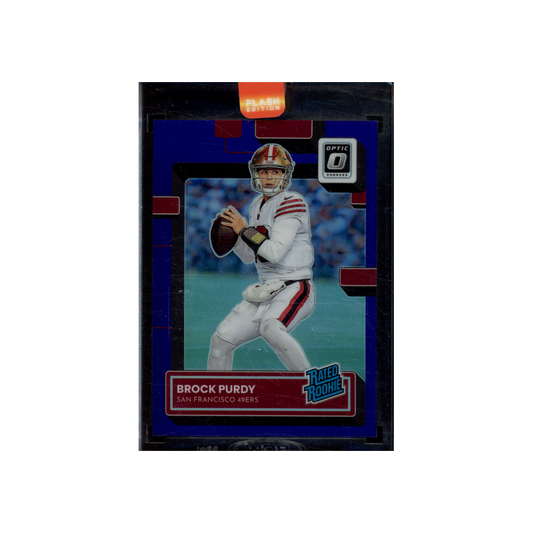 Brock Purdy 2022 Panini Donruss Optic Football Rated Rookie Purple /50