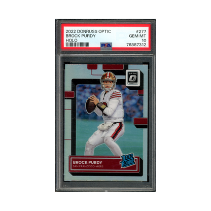 Brock Purdy 2022 Panini Donruss Optic Football Rated Rookie Holo PSA 10