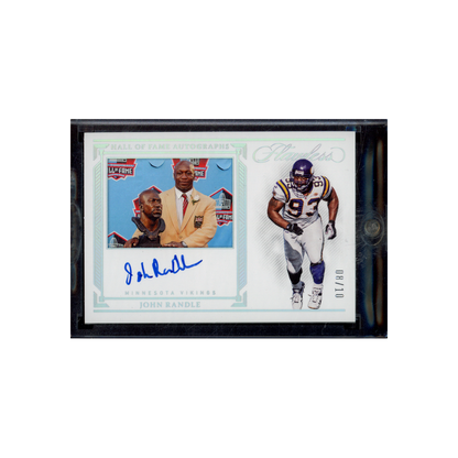 John Randle 2022 Panini Flawless Football Hall of Fame Auto /10