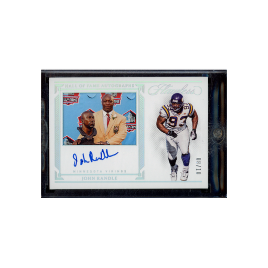 John Randle 2022 Panini Flawless Football Hall of Fame Auto /10