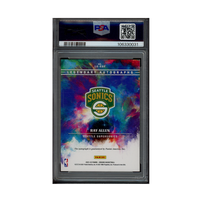 Ray Allen 2021 Panini Origins Basketball Legendary Auto Gold /10 PSA 8