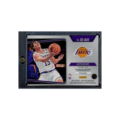 Austin Reaves 2024-25 Panini Prizm Black Basketball Sensational Signatures Auto Red Prizm /99